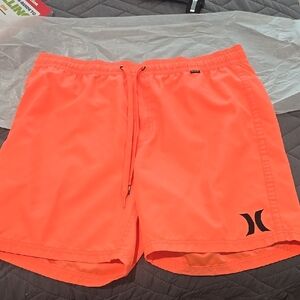 Hurley Neon Orange Swim Shorts